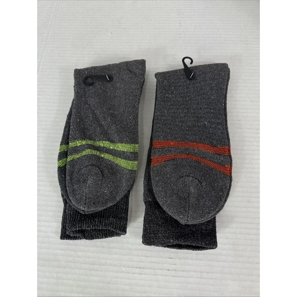 Lamb's Wool Blend Socks NEW Men's US 10-13 Lot of 2 Gray Calf Length 1399